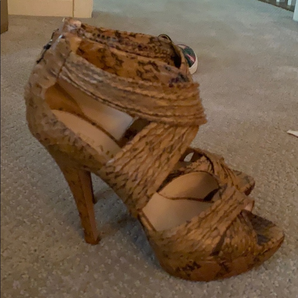 Prada tan python leather sandals - Picture 4 of 8